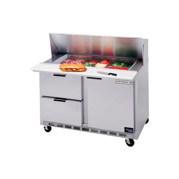 Beverage-Air Food Prep Tables SPED48 Elite Series Standard Top w/ Drawers, 48"W - SPED48HC-08-4 - main